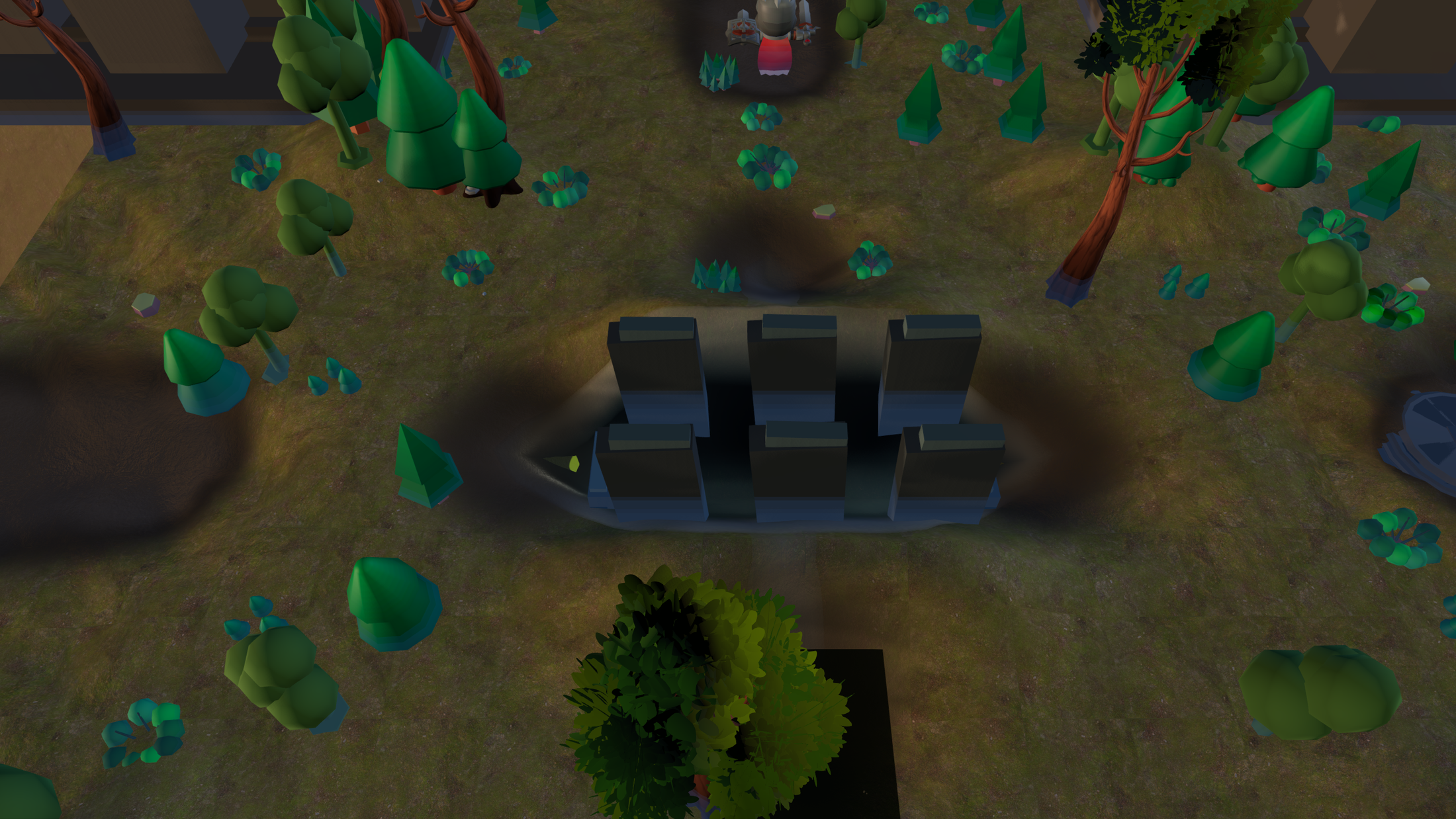 In-game causal fog map showing protected possibility, routes, and contested terrain.
